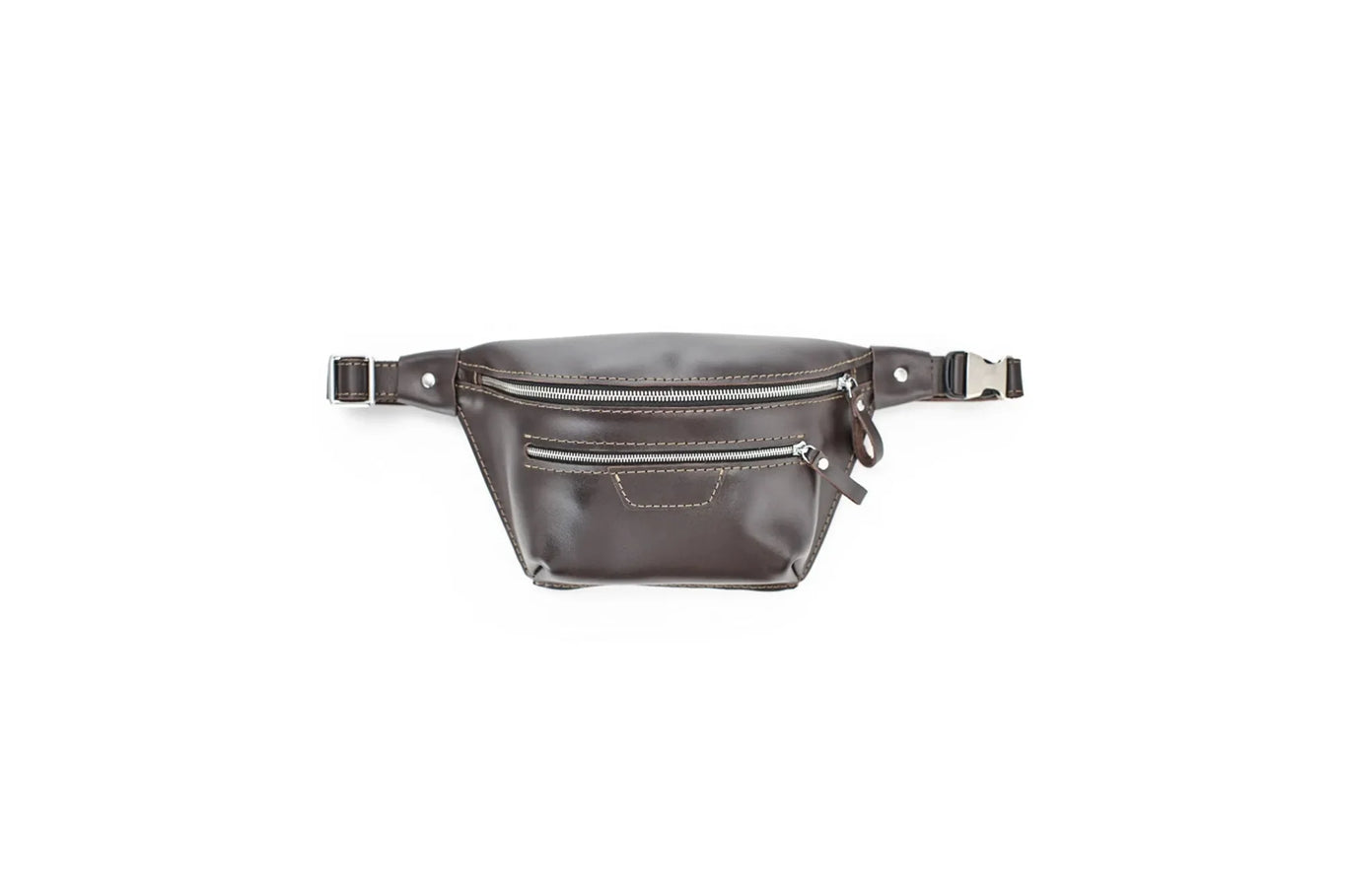 Leather Waist & Crossbody Bag – Unisex Belt Bag with Zippers