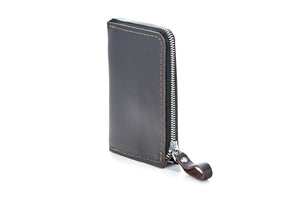 Small Zippered Leather Wallet