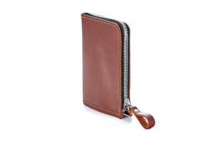 Small Zippered Leather Wallet