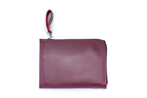 Small Zippered Leather Wallet