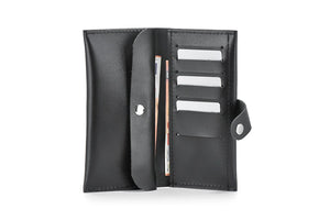 Classic Long Wallet – Smooth Leather & Snap Button