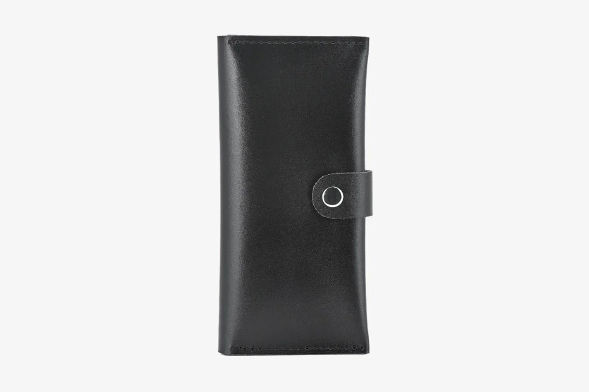 Classic Long Wallet – Smooth Leather & Snap Button