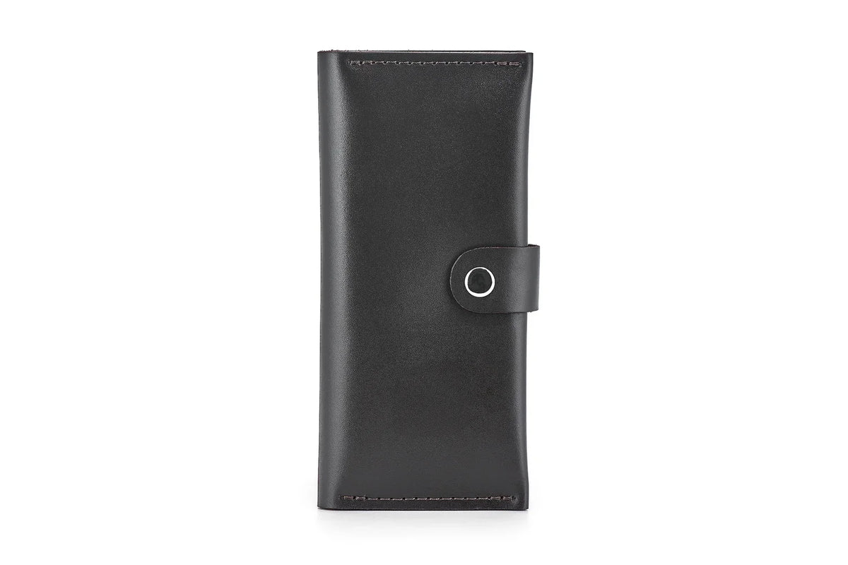 Classic Long Wallet – Smooth Leather & Snap Button