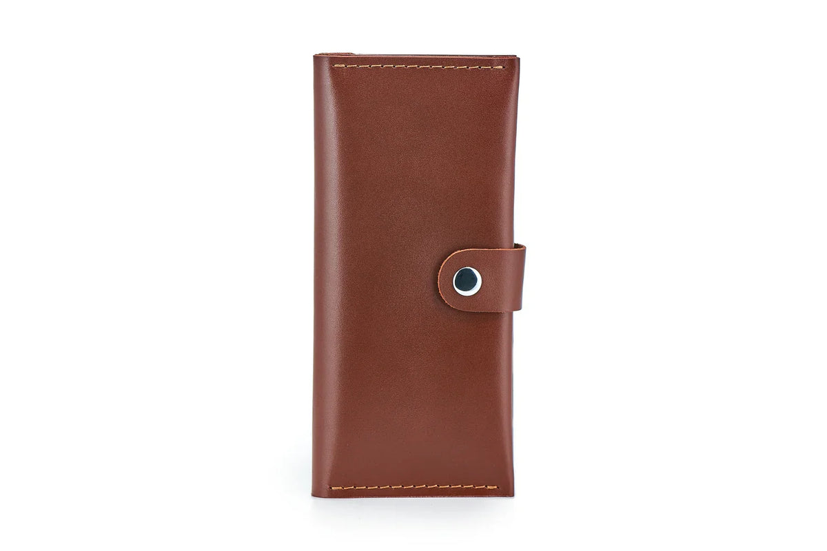 Classic Long Wallet – Smooth Leather & Snap Button