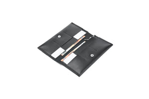 Long Smooth Leather Wallet with Handle