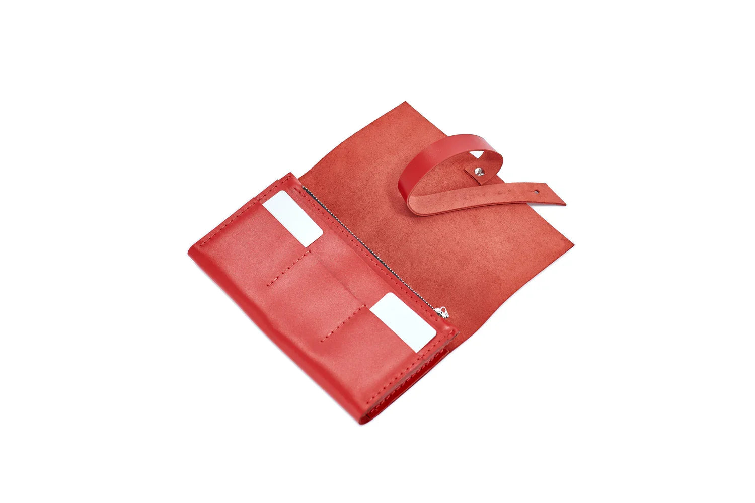 Smooth Leather Wallet for Women | Wrap Closure + Zip Pocket