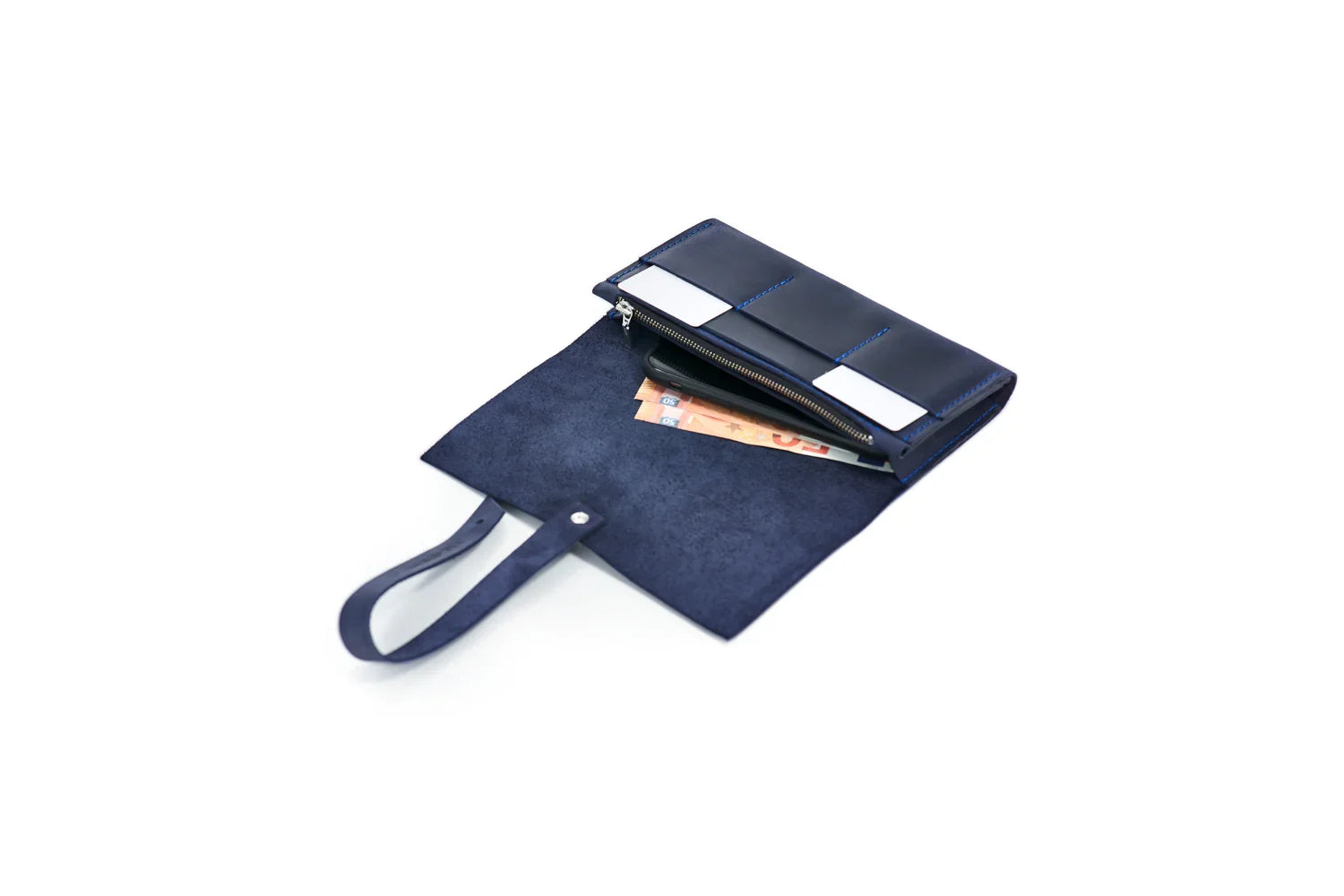 Smooth Leather Wallet for Women | Wrap Closure + Zip Pocket