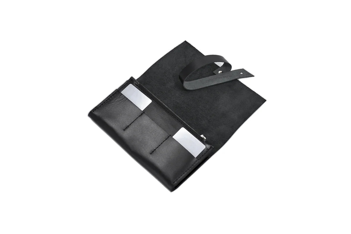 Smooth Leather Wallet for Women | Wrap Closure + Zip Pocket