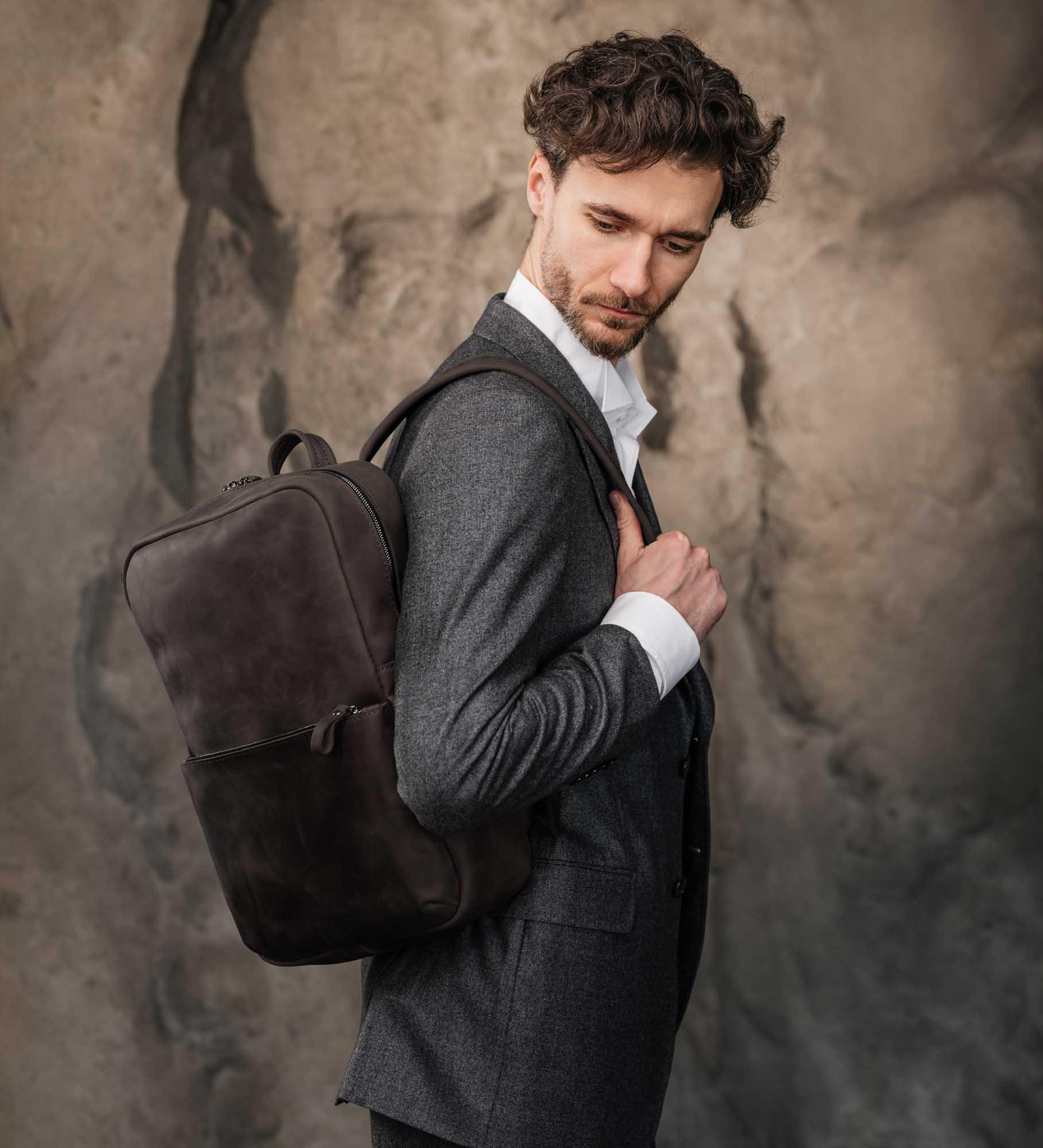 Matte Leather Laptop Backpack for Work and Travel | Nomad