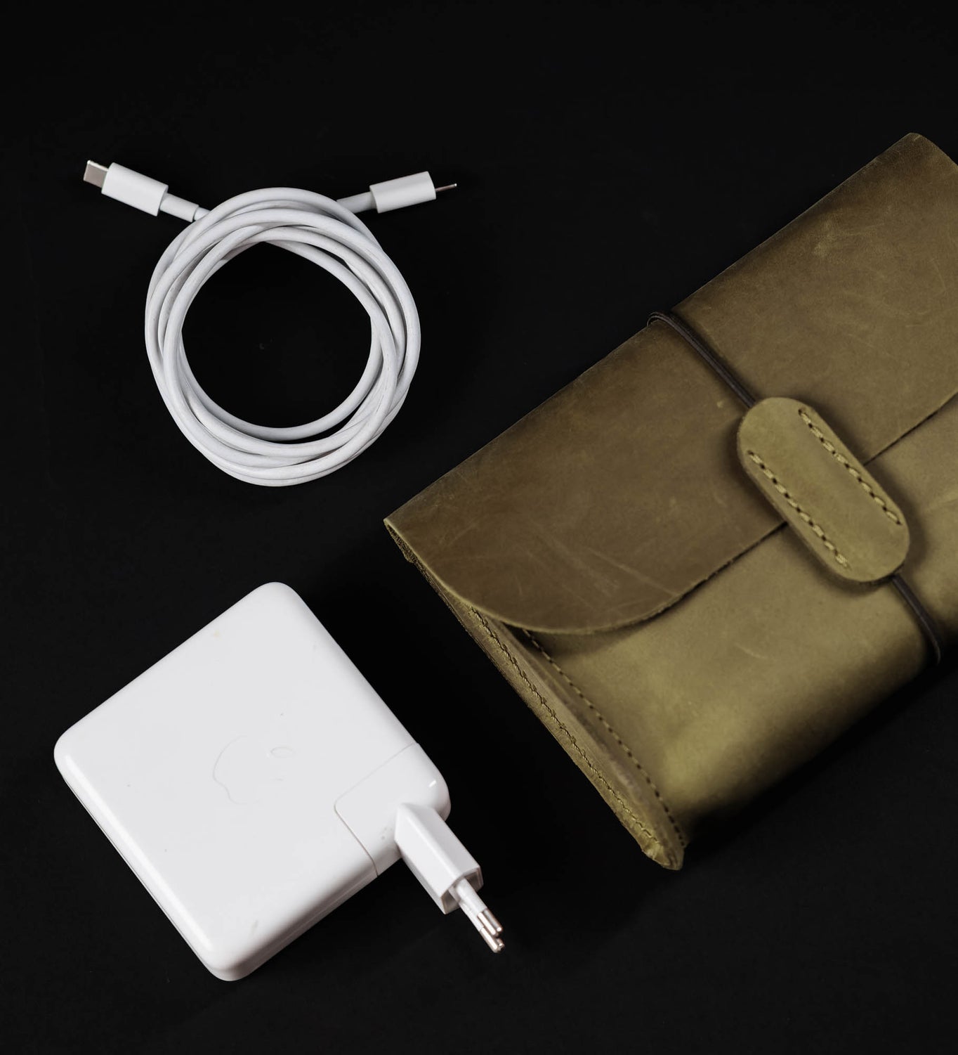 Distressed Leather Pouch for Cables & Tech | Saver