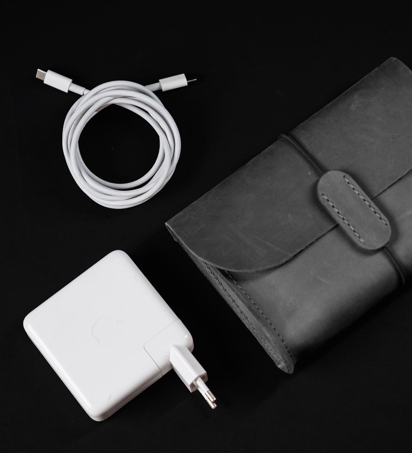 Distressed Leather Pouch for Cables & Tech | Saver