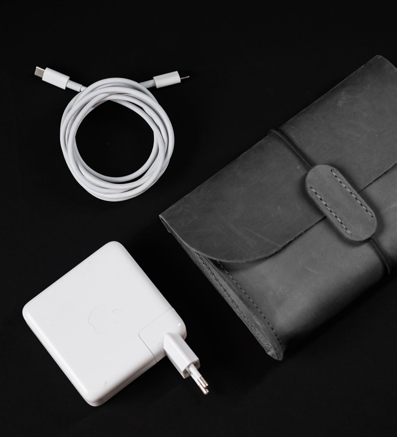 Distressed Leather Pouch for Cables & Tech | Saver