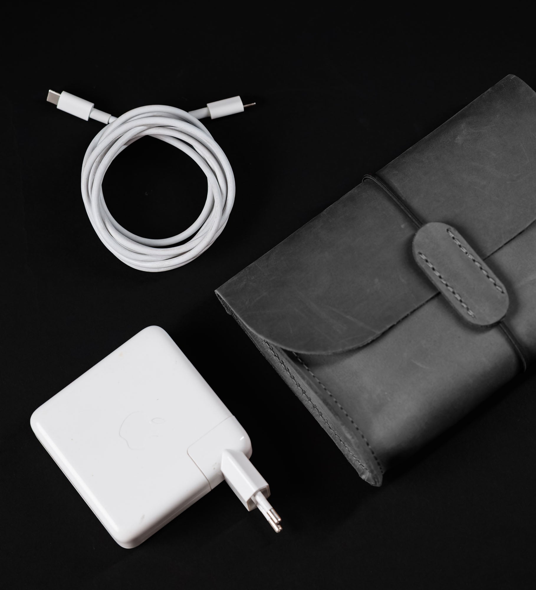 Distressed Leather Pouch for Cables & Tech | Saver