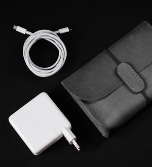 Distressed Leather Pouch for Cables & Tech | Saver