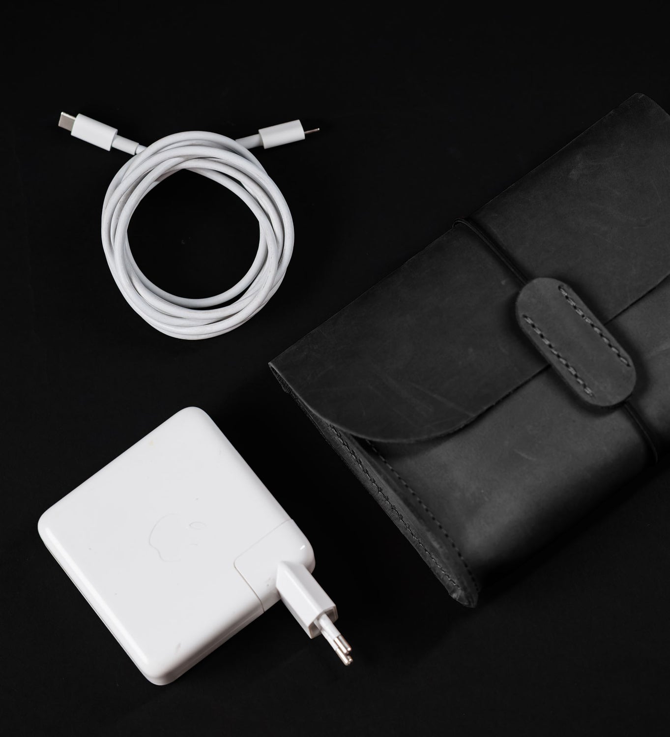 Distressed Leather Pouch for Cables & Tech | Saver