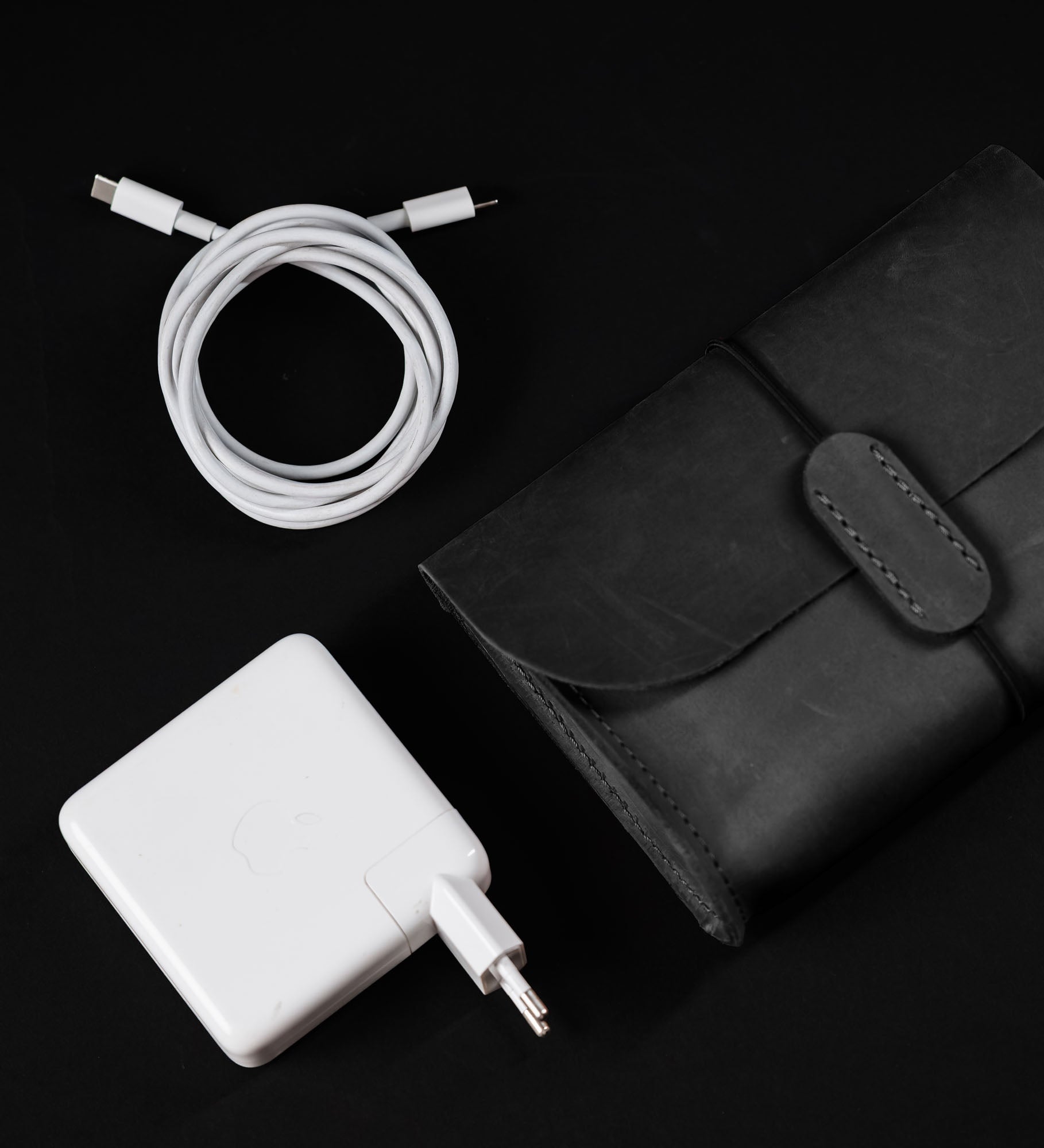 Distressed Leather Pouch for Cables & Tech | Saver