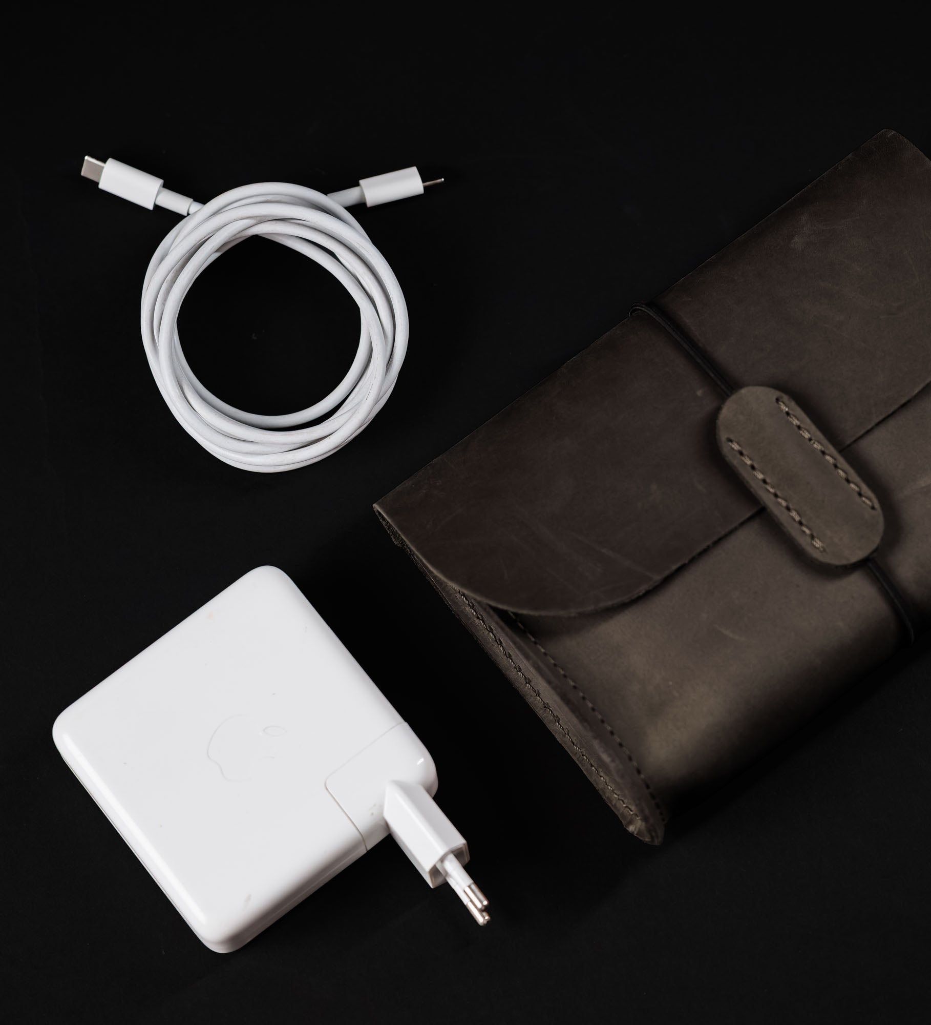 Distressed Leather Pouch for Cables & Tech | Saver
