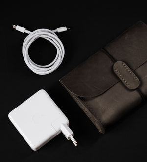 Distressed Leather Pouch for Cables & Tech | Saver