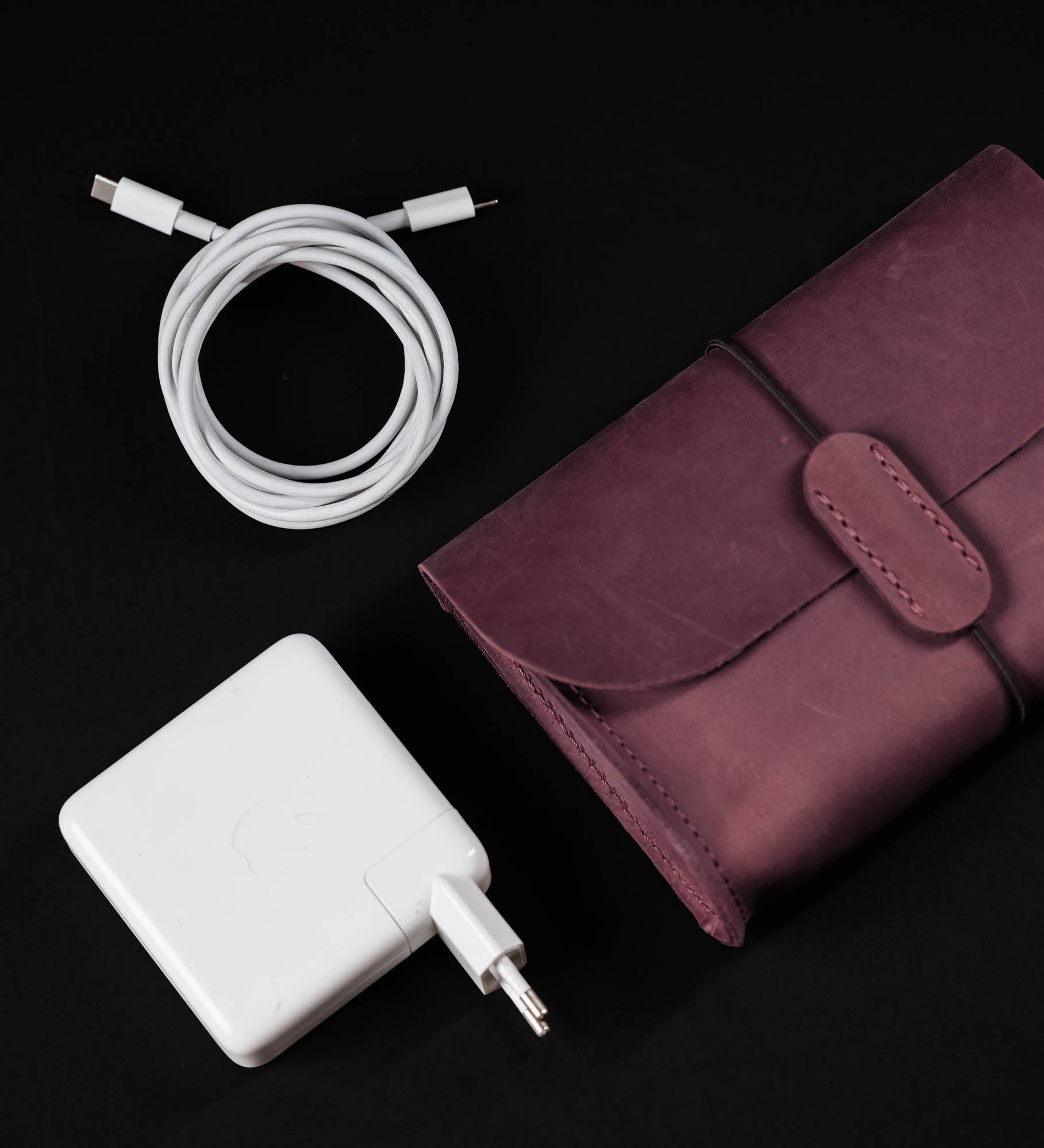 Distressed Leather Pouch for Cables & Tech | Saver