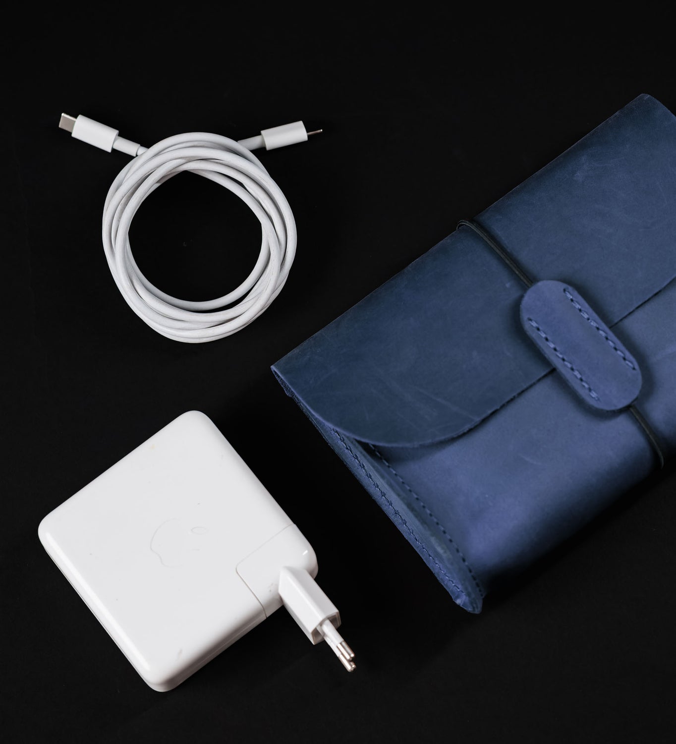 Distressed Leather Pouch for Cables & Tech | Saver