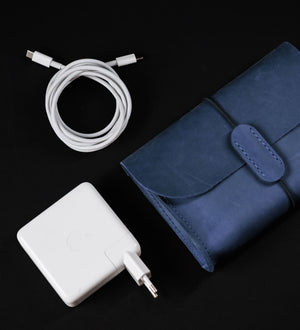 Distressed Leather Pouch for Cables & Tech | Saver