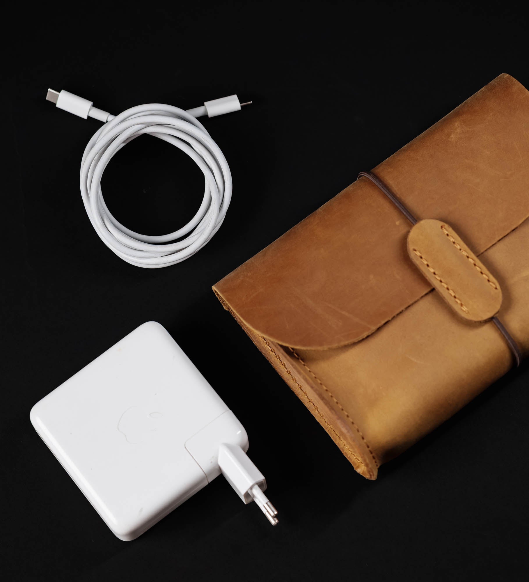 Distressed Leather Pouch for Cables & Tech | Saver