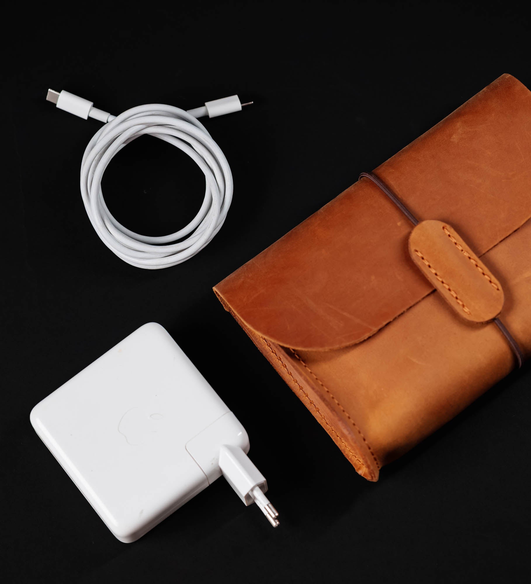 Distressed Leather Pouch for Cables & Tech | Saver