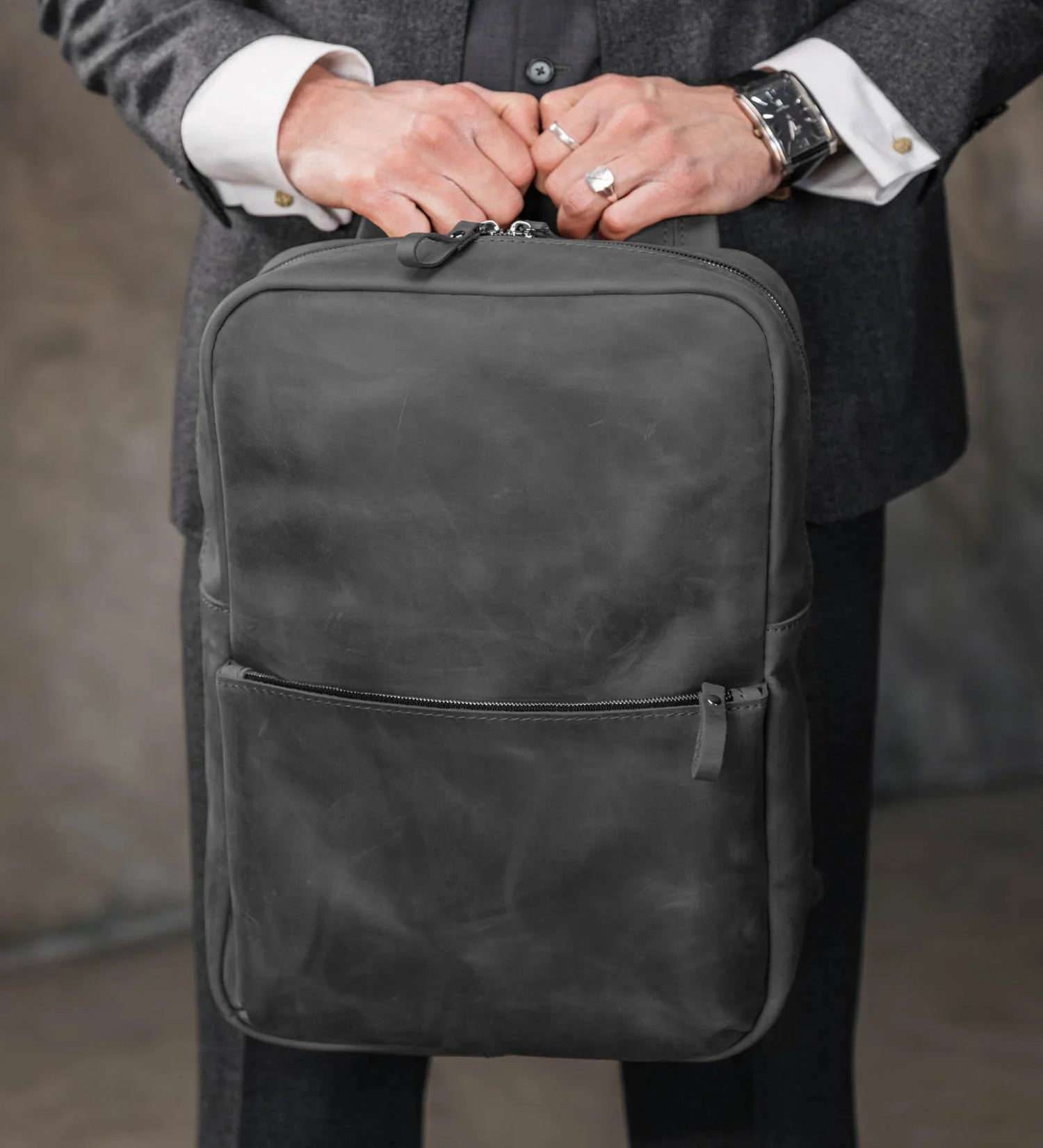 Matte Leather Laptop Backpack for Work and Travel | Nomad