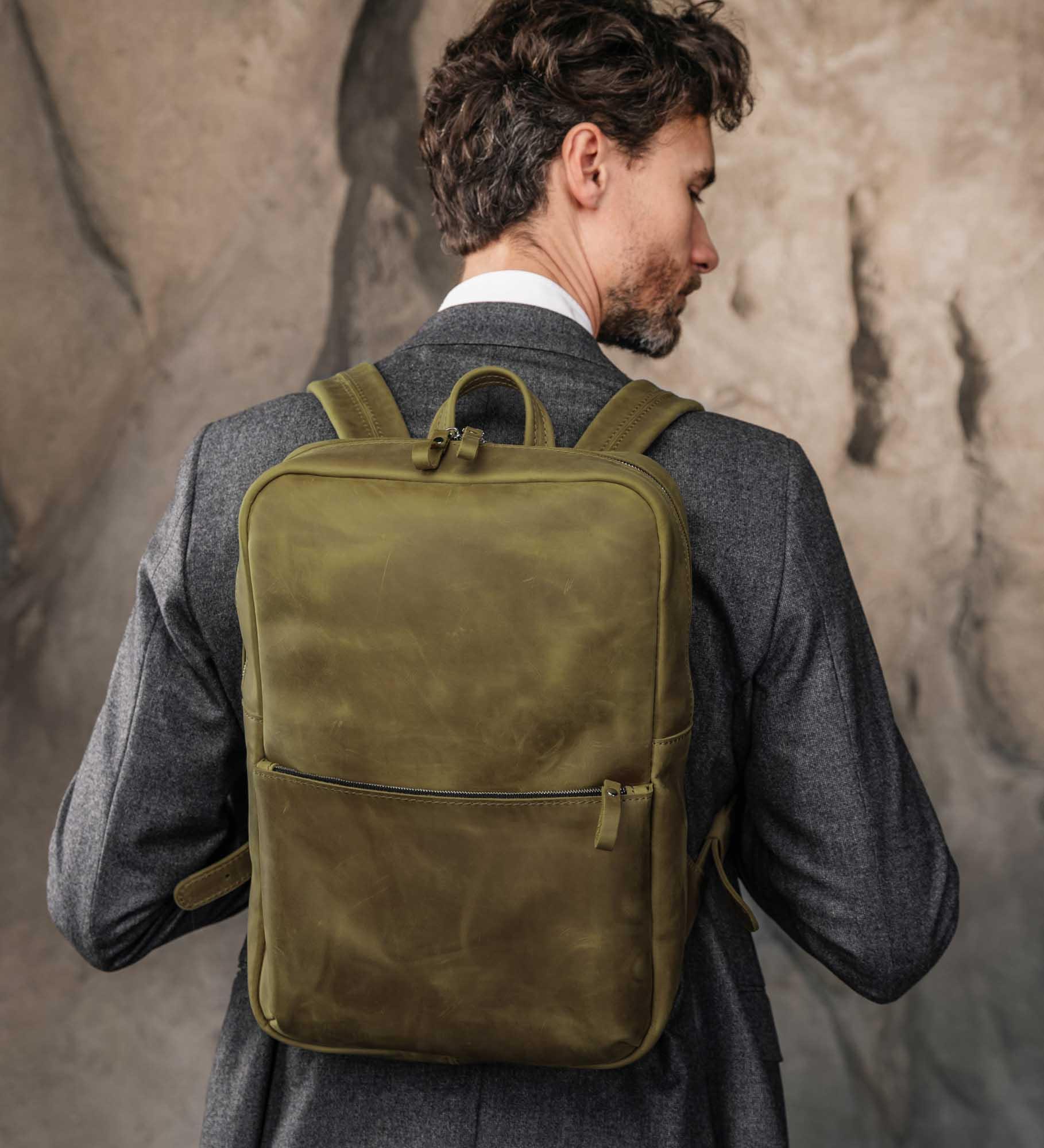 Matte Leather Laptop Backpack for Work and Travel | Nomad