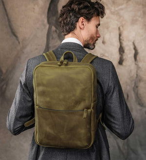 Matte Leather Laptop Backpack for Work and Travel | Nomad