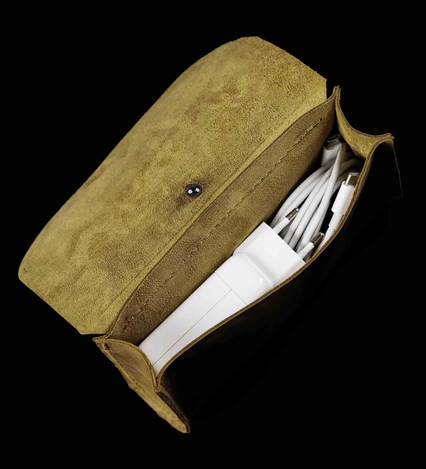 Distressed Leather Pouch for Cables & Tech | Saver