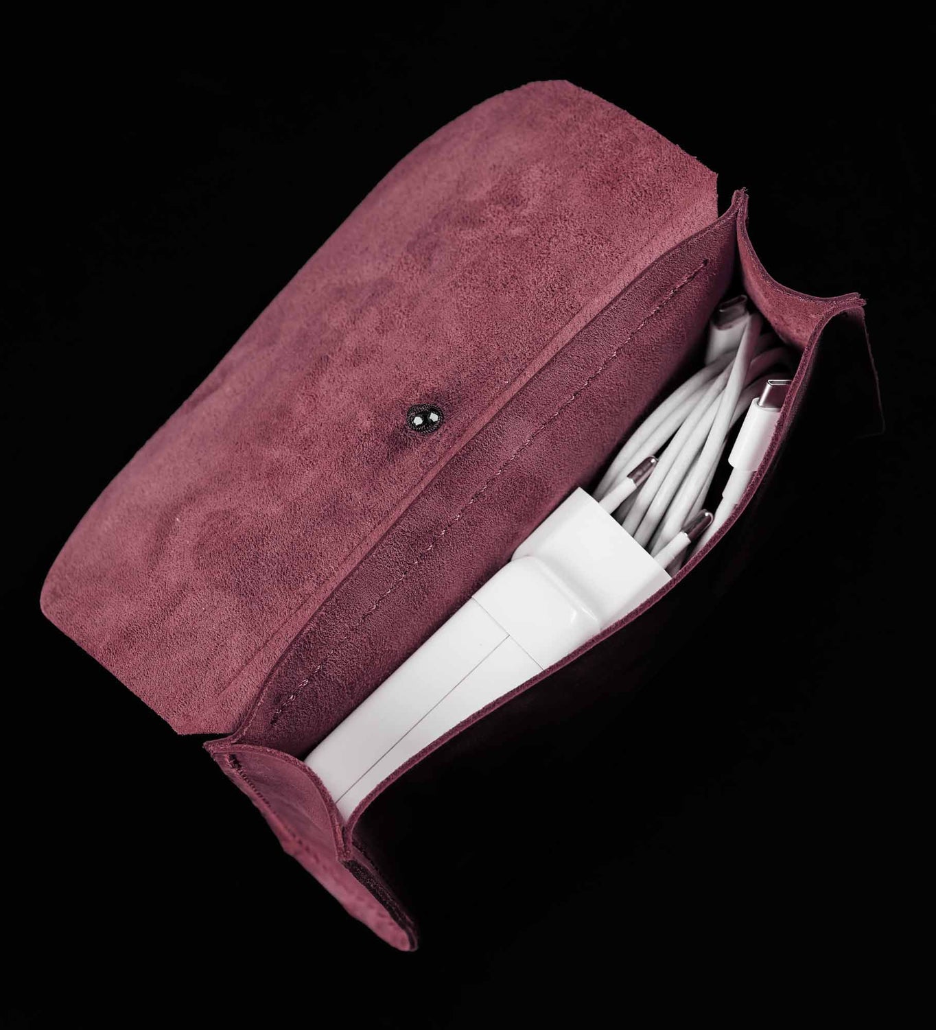 Distressed Leather Pouch for Cables & Tech | Saver