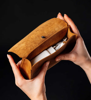 Distressed Leather Pouch for Cables & Tech | Saver