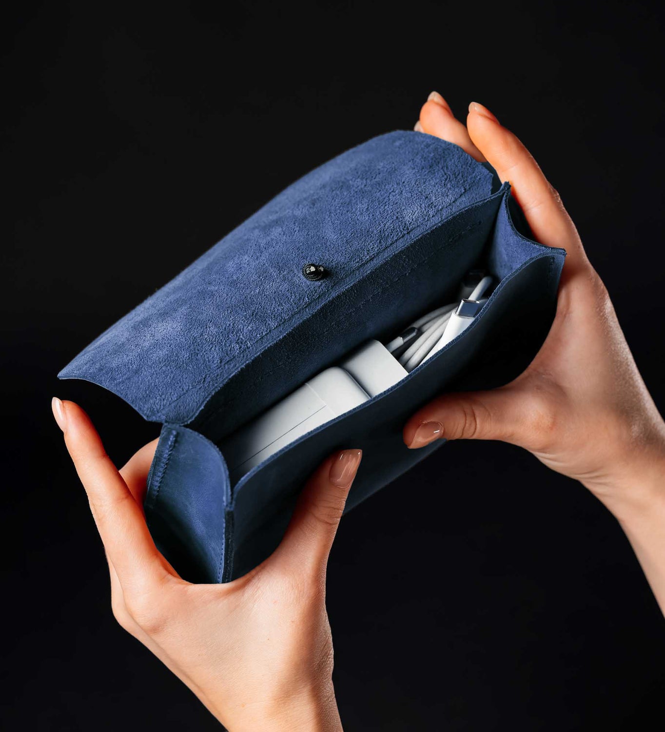 Distressed Leather Pouch for Cables & Tech | Saver