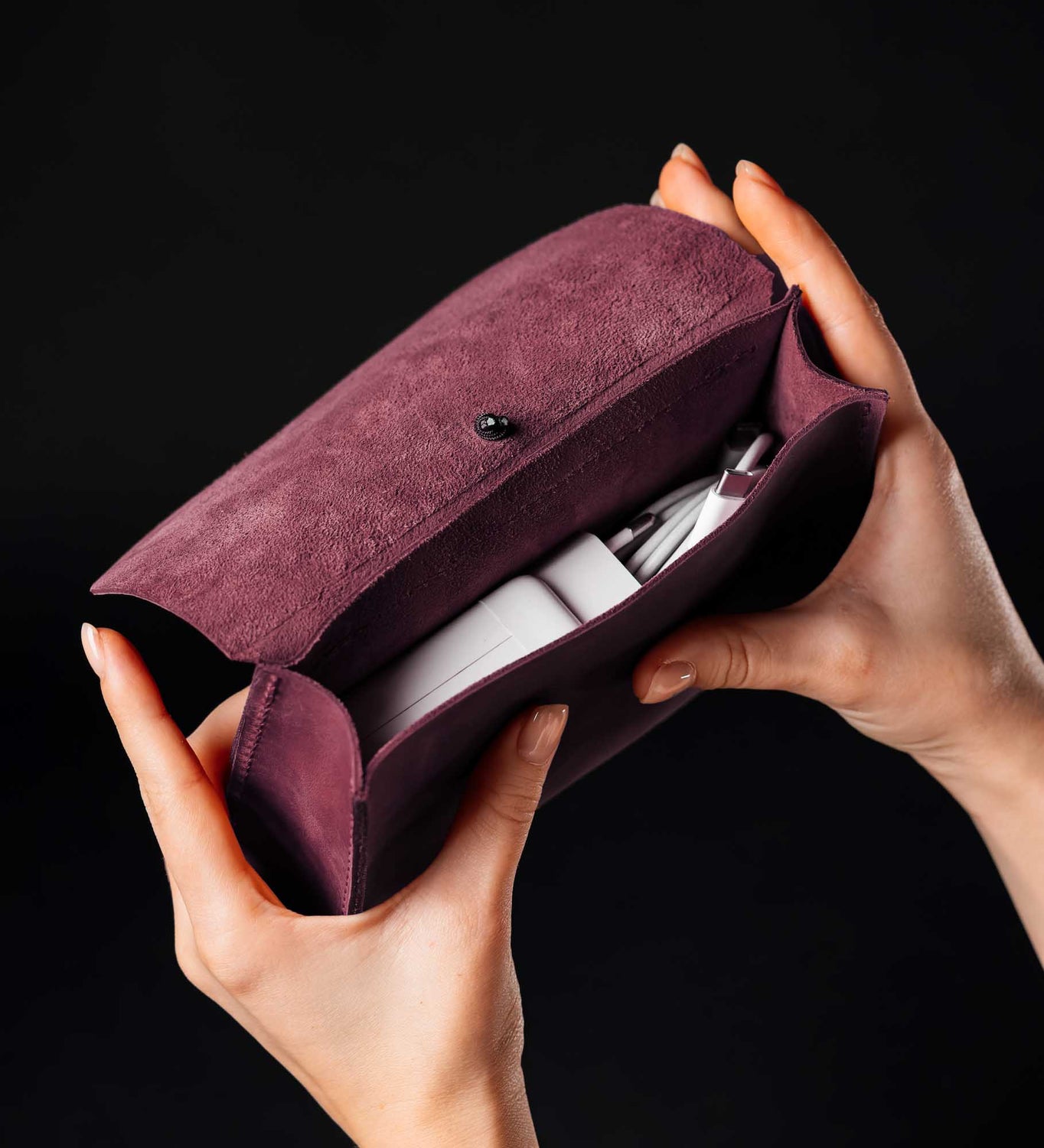 Distressed Leather Pouch for Cables & Tech | Saver