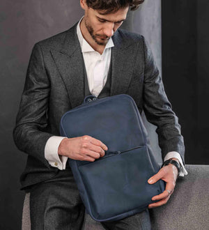 Matte Leather Laptop Backpack for Work and Travel | Nomad