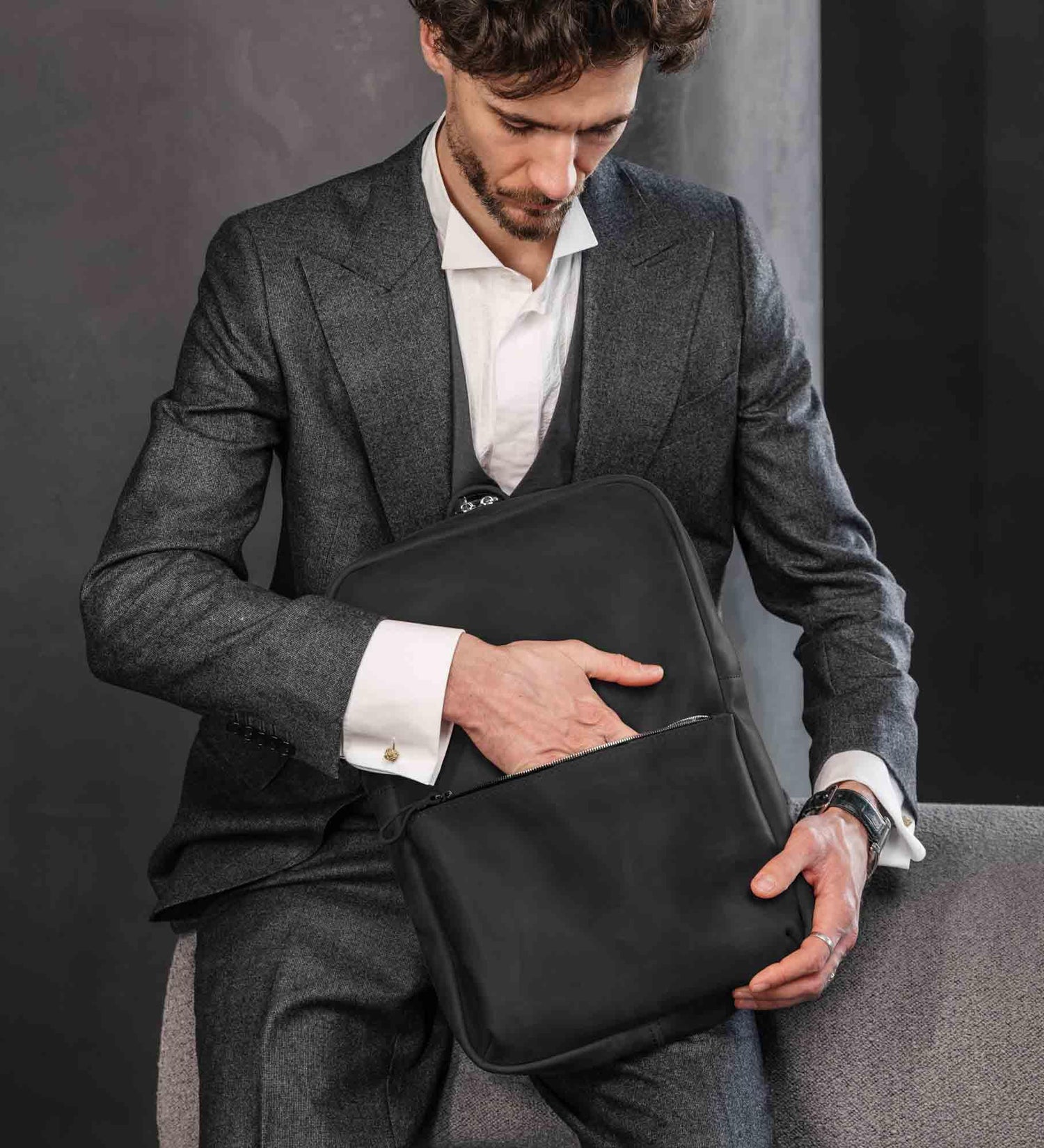 Matte Leather Laptop Backpack for Work and Travel | Nomad