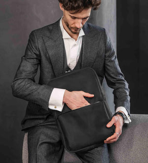 Matte Leather Laptop Backpack for Work and Travel | Nomad