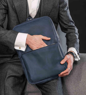 Matte Leather Laptop Backpack for Work and Travel | Nomad