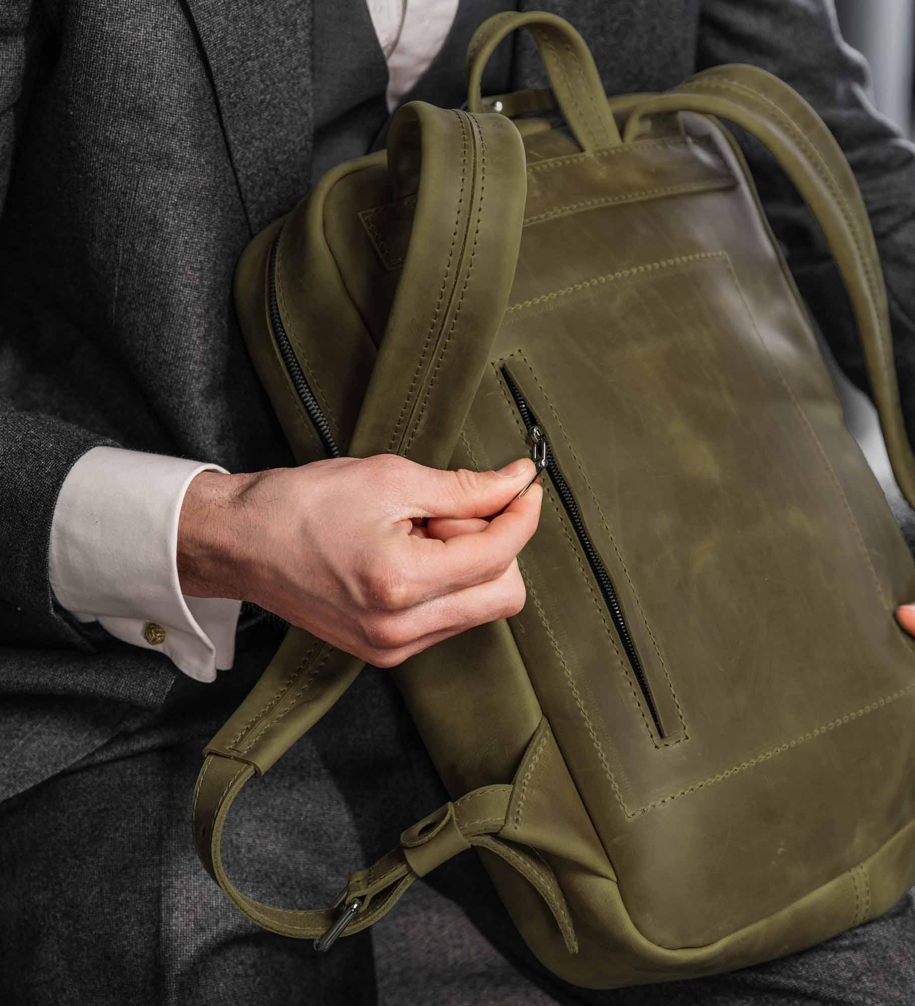 Matte Leather Laptop Backpack for Work and Travel | Nomad