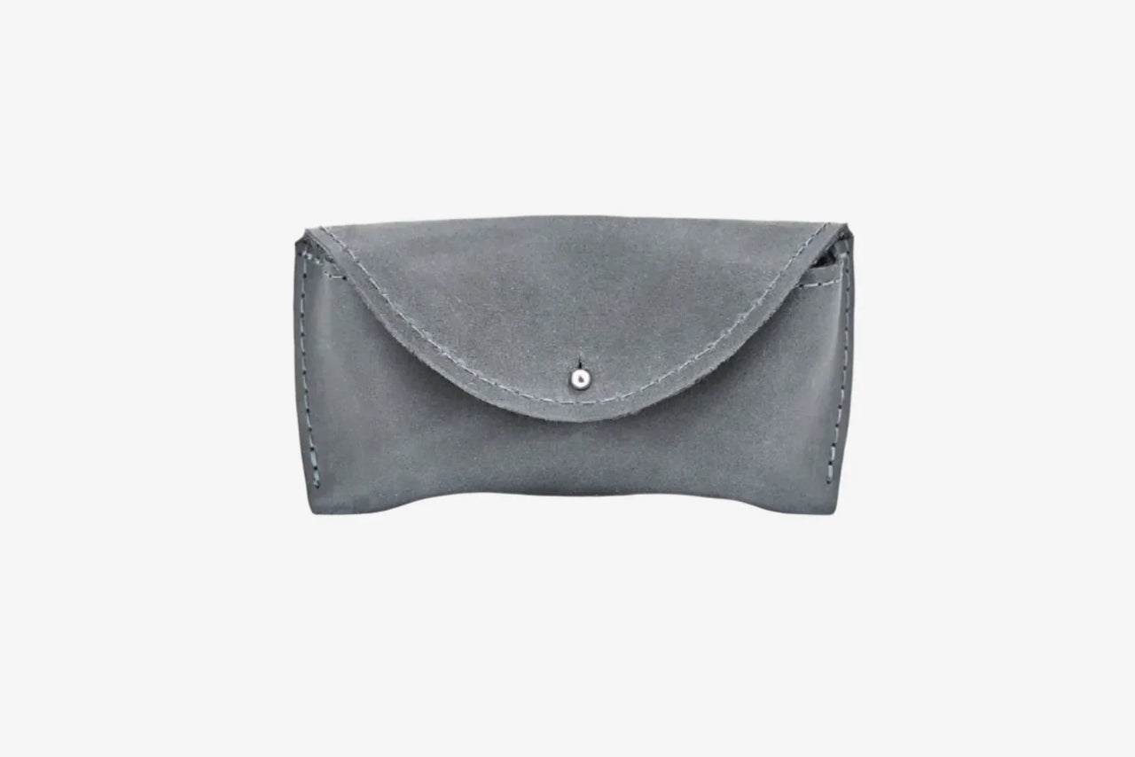 Handmade Waxed Matte Leather Case for Sunglasses