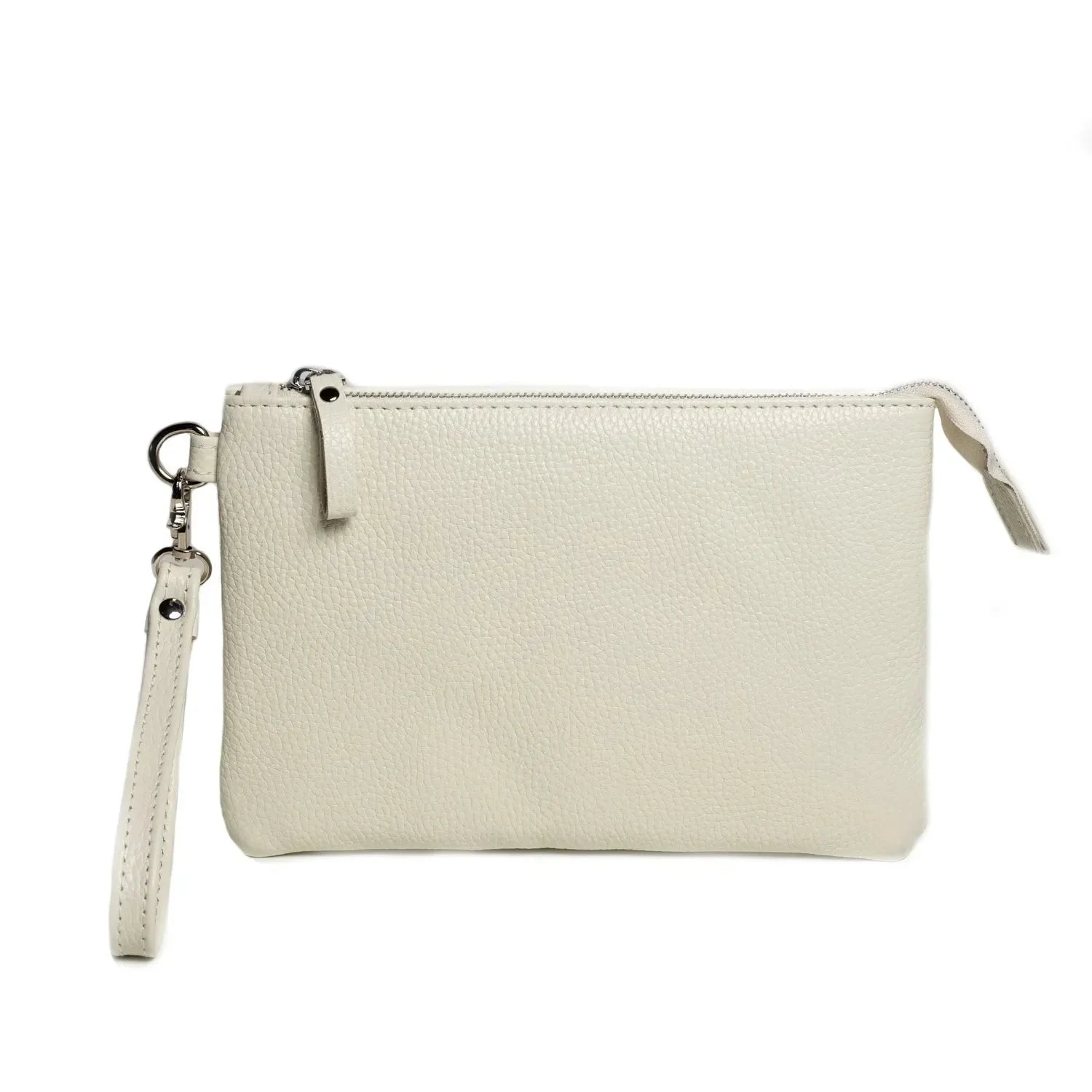 Grainy Leather Clutch with Zipper – 3 Sizes