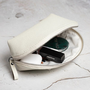 Full Grain Leather Makeup Bag for Women | Mirana