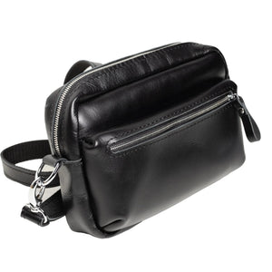 WalkBag - Leather Crossbody for Everyday | Smooth | Black - Wenderfarer