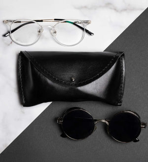 Smooth Leather Case for Sunglasses & Glasses – Handmade