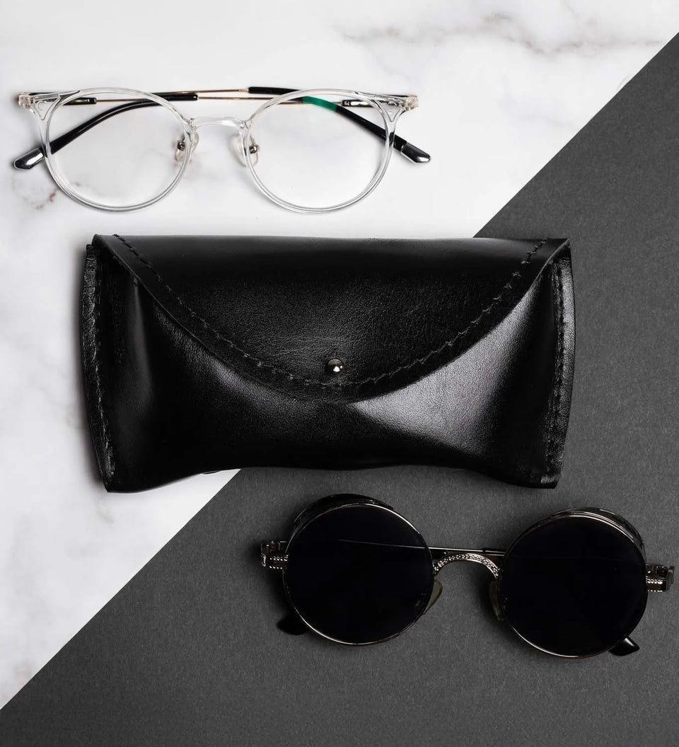 Smooth Leather Case for Sunglasses & Glasses – Handmade