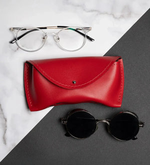 Smooth Leather Case for Sunglasses & Glasses – Handmade
