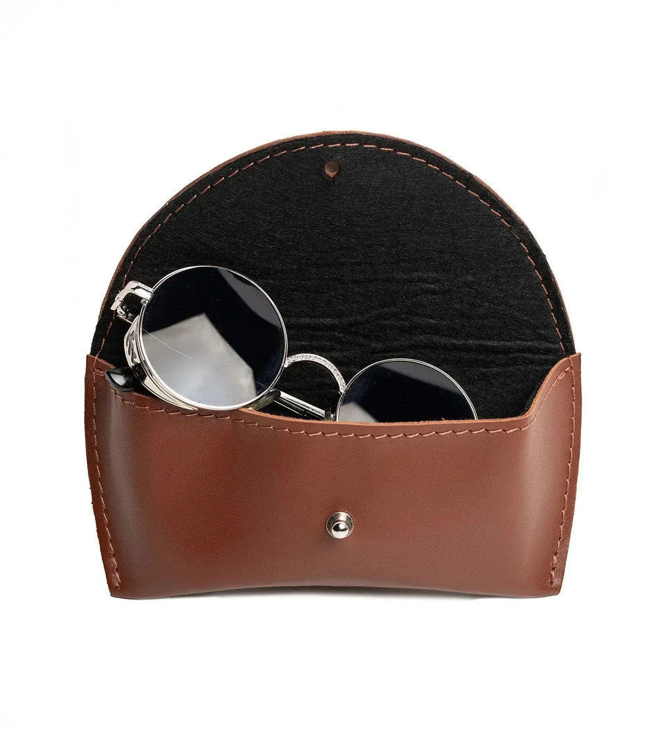 Smooth Leather Case for Sunglasses & Glasses – Handmade