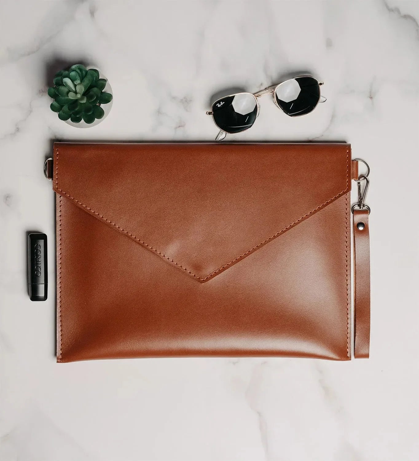 Leather Envelope Clutch – A4 Document Holder