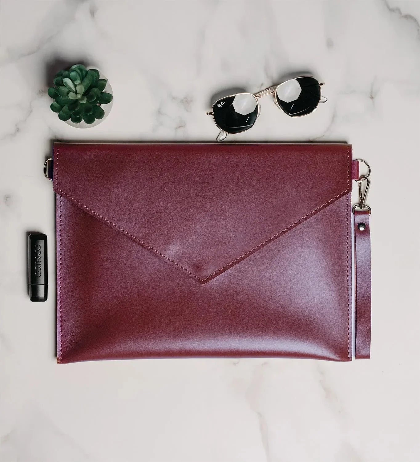 Leather Envelope Clutch – A4 Document Holder